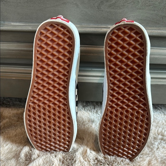 Vans Black and White Checkered Slip-On Sneakers - Picture 4 of 11